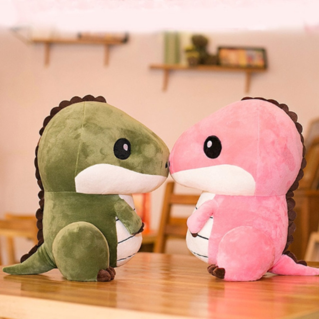 pink dino plush