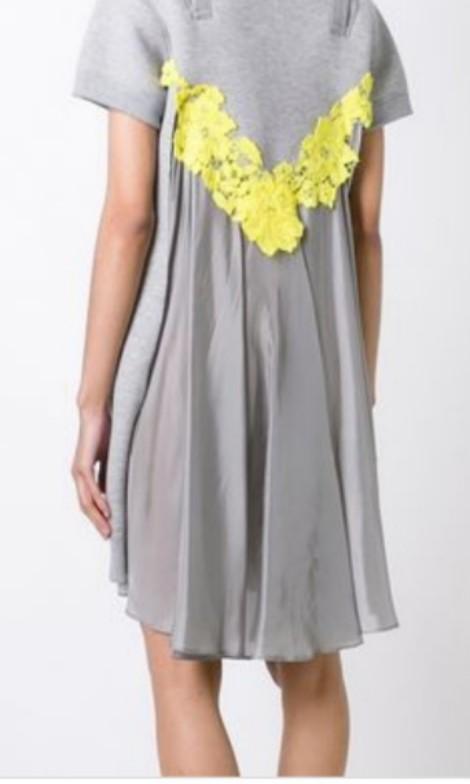 chinese dress ladies Sacai Lace Trim White Seersucker Dress  Runway Catalog