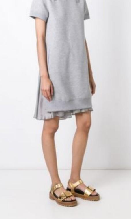 chinese dress ladies SACAI LUCK Size M Black Lace Wrap Military Skirt Dress