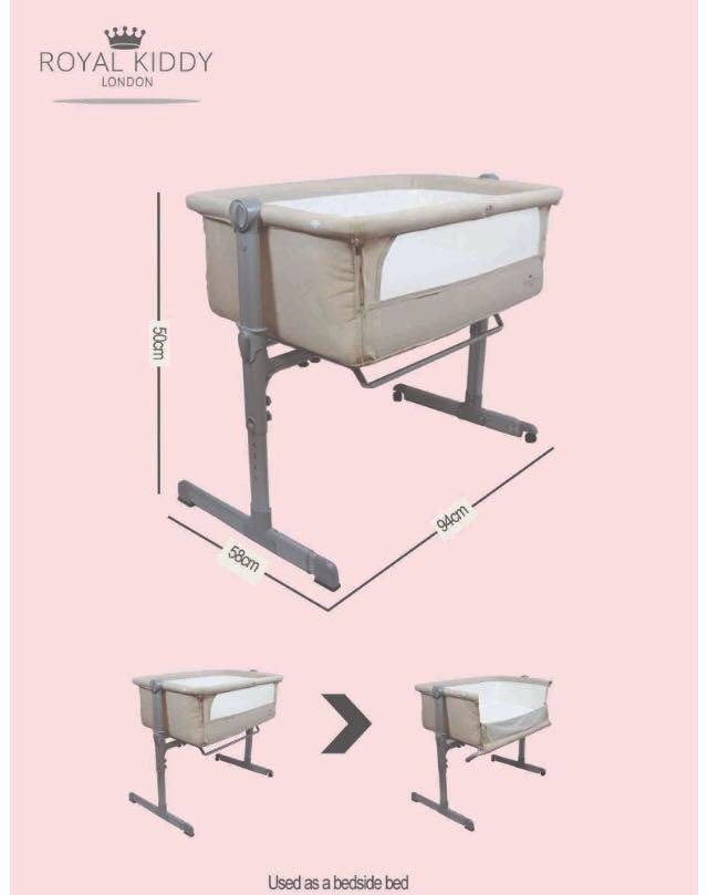 royal kiddy bedside cot