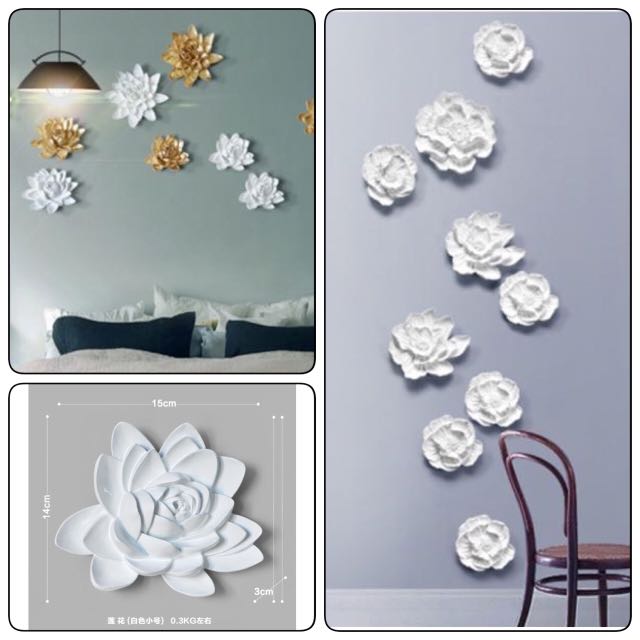 Beautiful White Art Sculpture Wall Decor Furniture Home