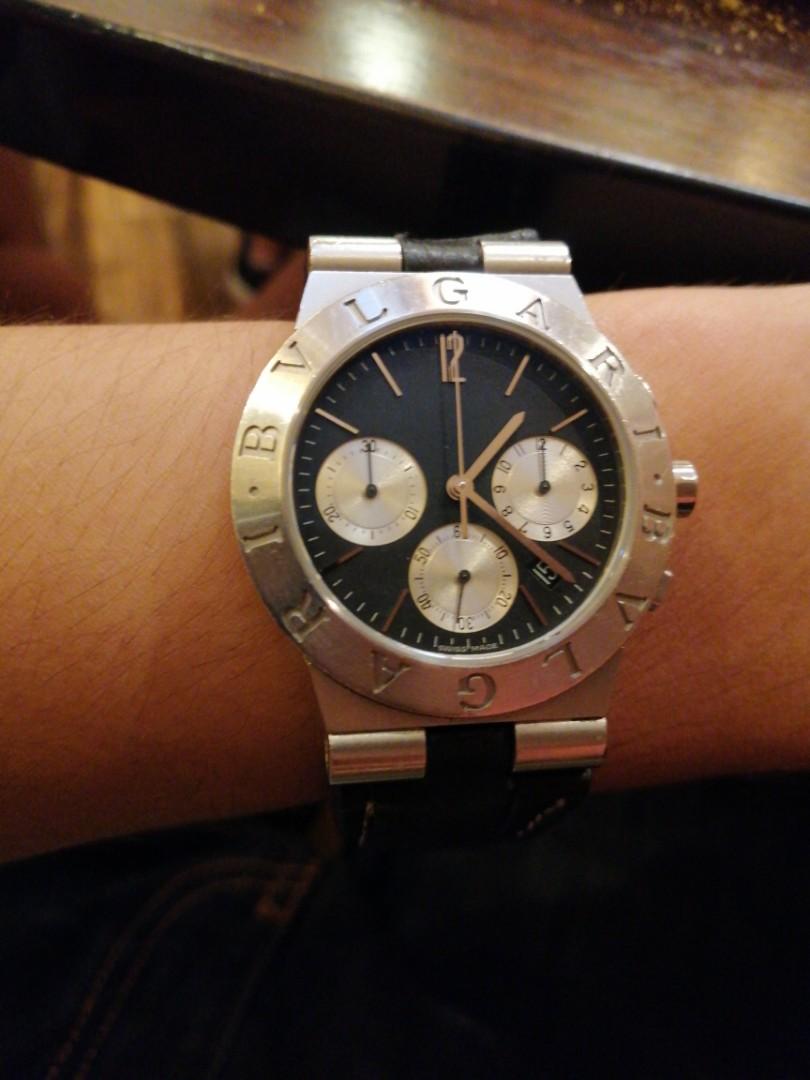 Bvlgari diagono rubber stainless steel Chronograph ch35s, Luxury, Watches  on Carousell