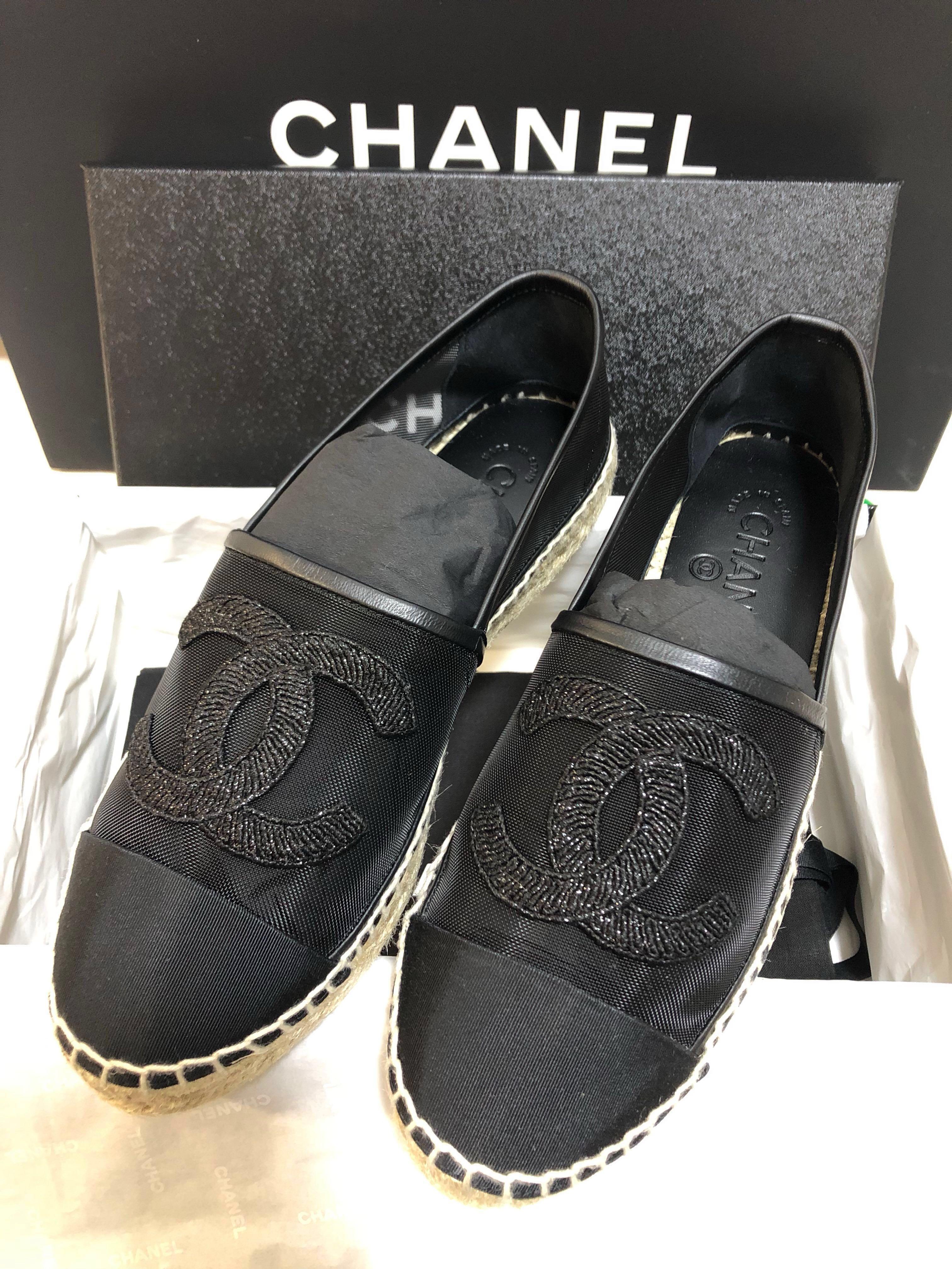 chanel espadrilles mesh