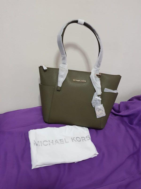 mk olive green bag