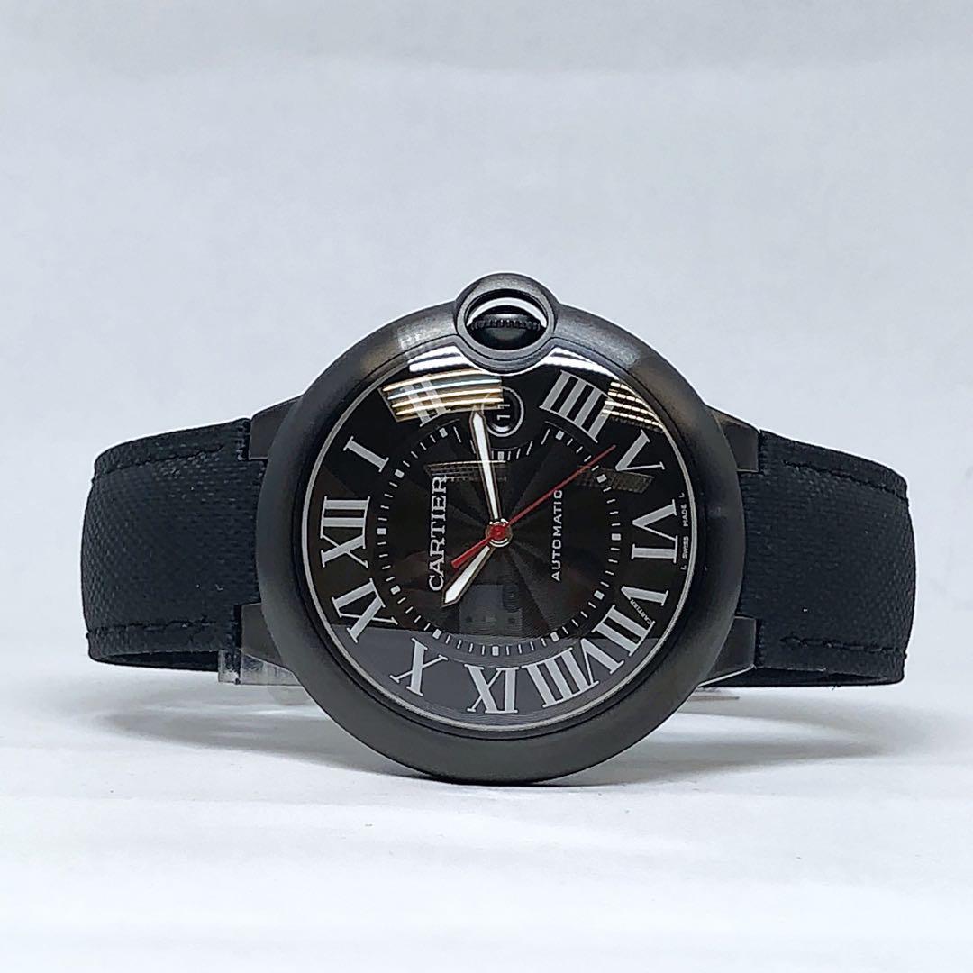 FS.BNIB CARTIER BALLON BLEU DE CARTIER CARBON 42MM AUTOMATIC WATCH WSBB0015