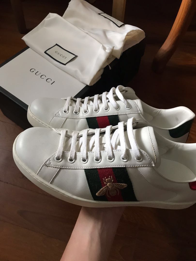 gucci ace creasing