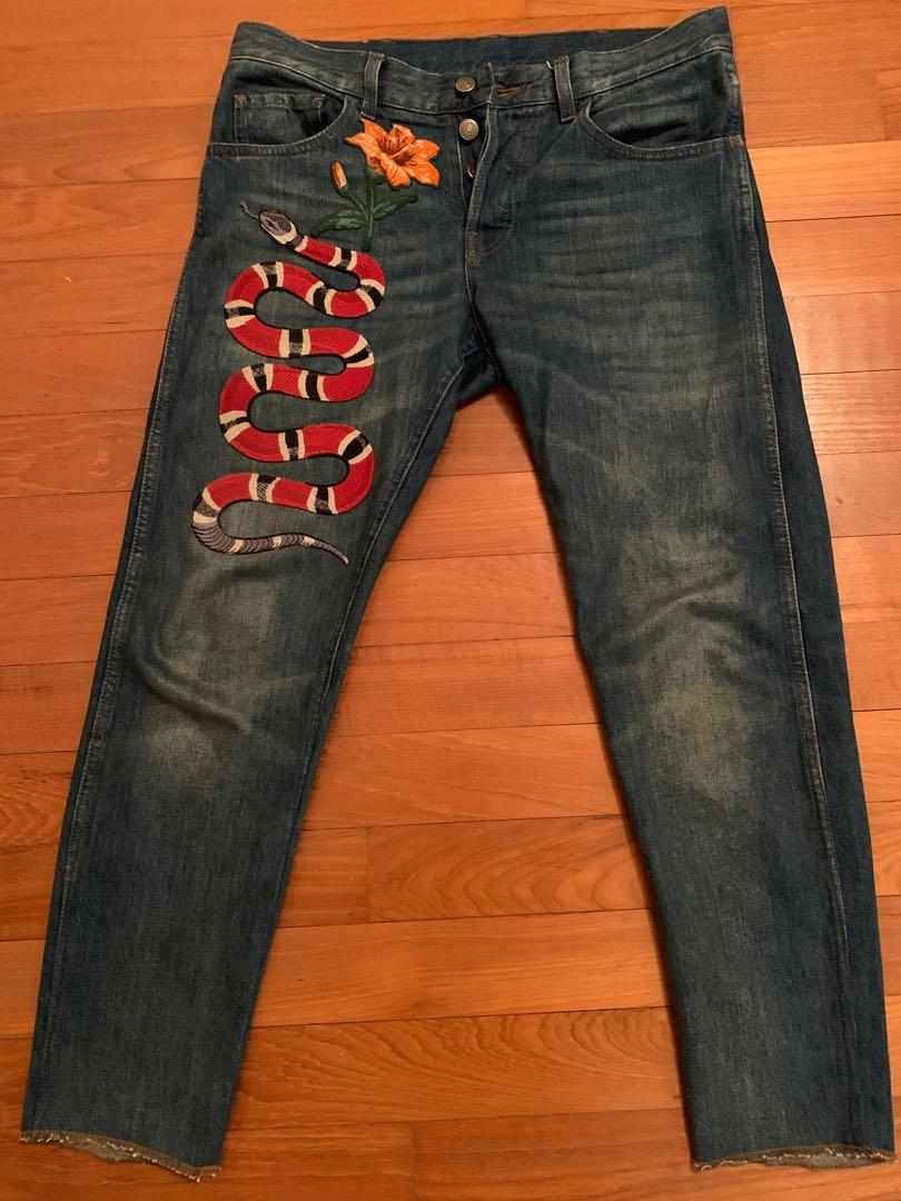 gucci snake trousers