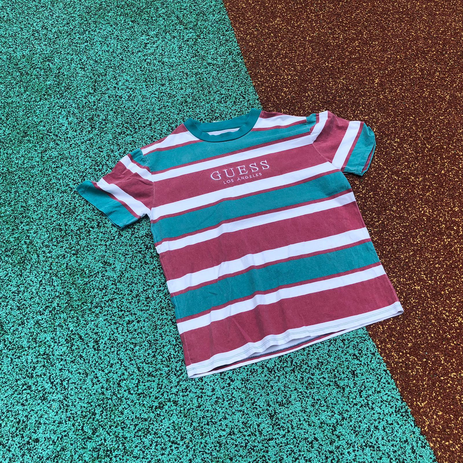 teal guess shirt