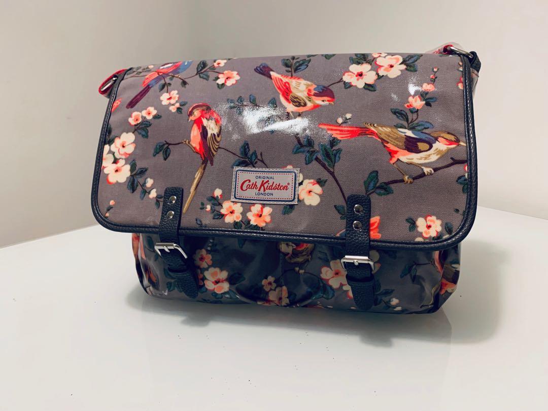 half price CATH KIDSTON Grey British Birds Saddle Bag Women s Fashion Bags Wallets Purses Pouches on Carousell