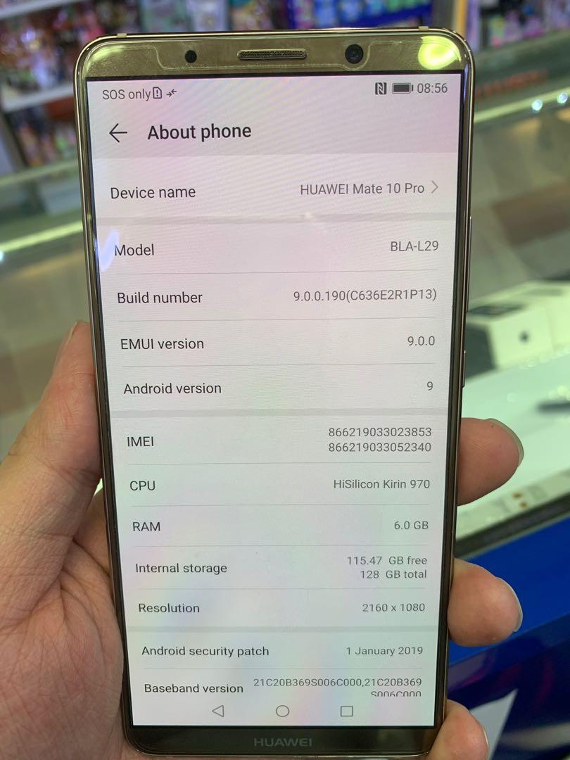 Huawei mate 10 pro (Category: Huawei) located in Klang. Submitted by ahboy8888 (Listing ID 220401415, Image 1). Description: Whatapps:0182223319 Condition 95/100% Our shop Bukit Tinggi Giant .