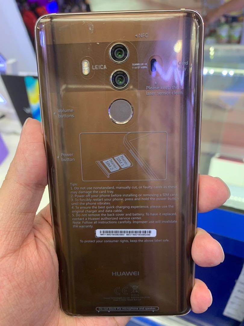 Huawei mate 10 pro (Category: Huawei) located in Klang. Submitted by ahboy8888 (Listing ID 220401415, Image 2). Description: Whatapps:0182223319 Condition 95/100% Our shop Bukit Tinggi Giant .