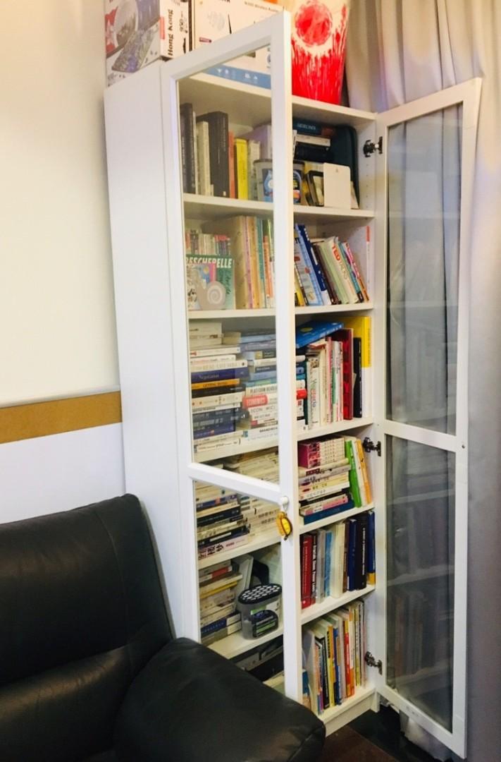 Ikea Billy Bookcase White With Glass Doors 3 Available Furniture