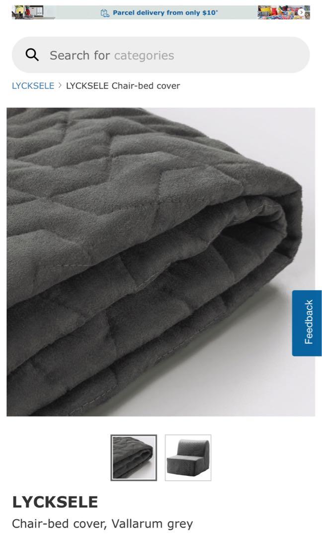 IKEA ChairBed Cover (Vallarum Grey), Furniture & Home Living