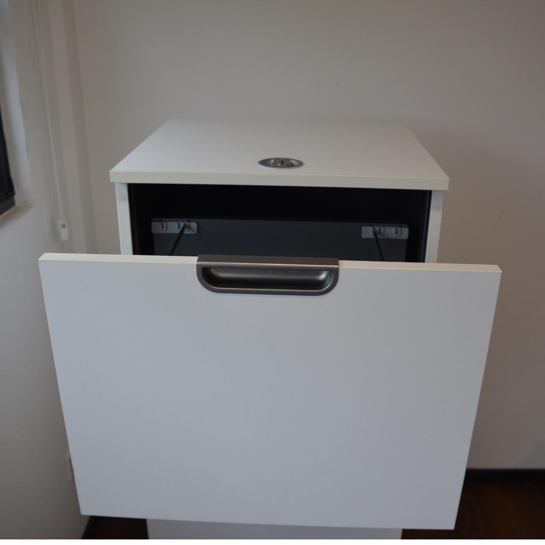 IKEA Galant Three Drawer Lockable Filing in White, Furniture