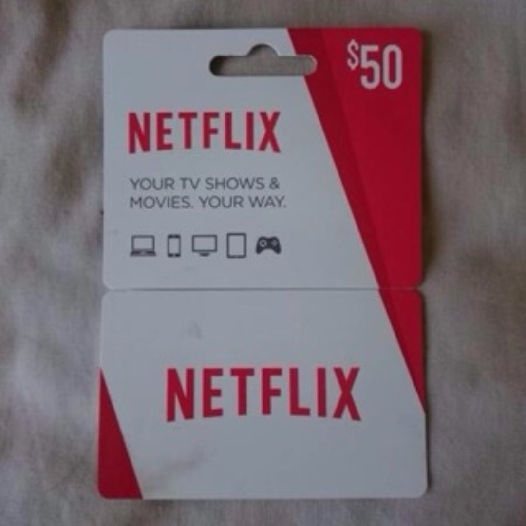 Netflix gift cards 50 off, Tickets & Vouchers, Vouchers on Carousell