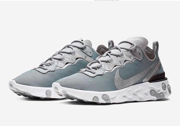 Nike React Element 55 Silver Men s Fashion Footwear Sneakers on Carousell