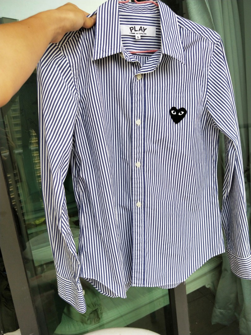 cdg button up shirt