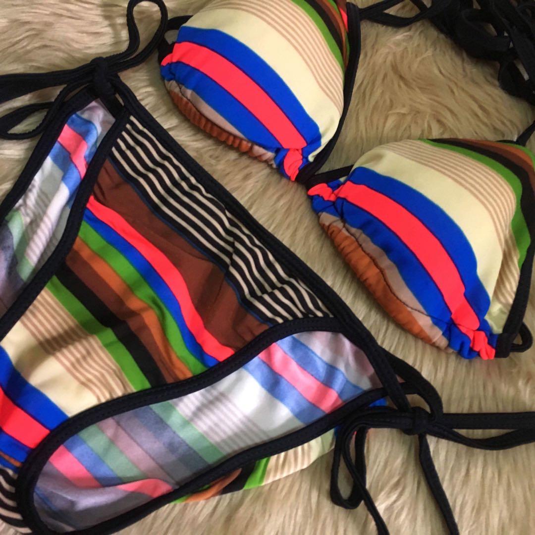 Rose%E2%84%A2 Two Piece Swimsuit With Striped Print