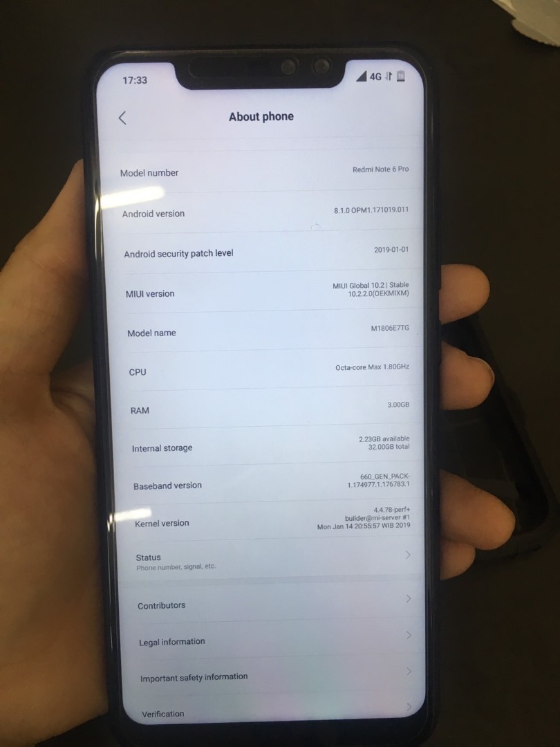 Redmi Note 6 Pro (No Minus), Telepon 