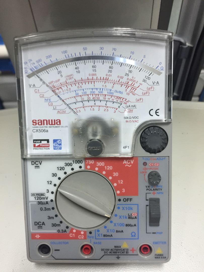 Sanwa CX506A Analog Multimeter with test leads, Audio, Other Audio