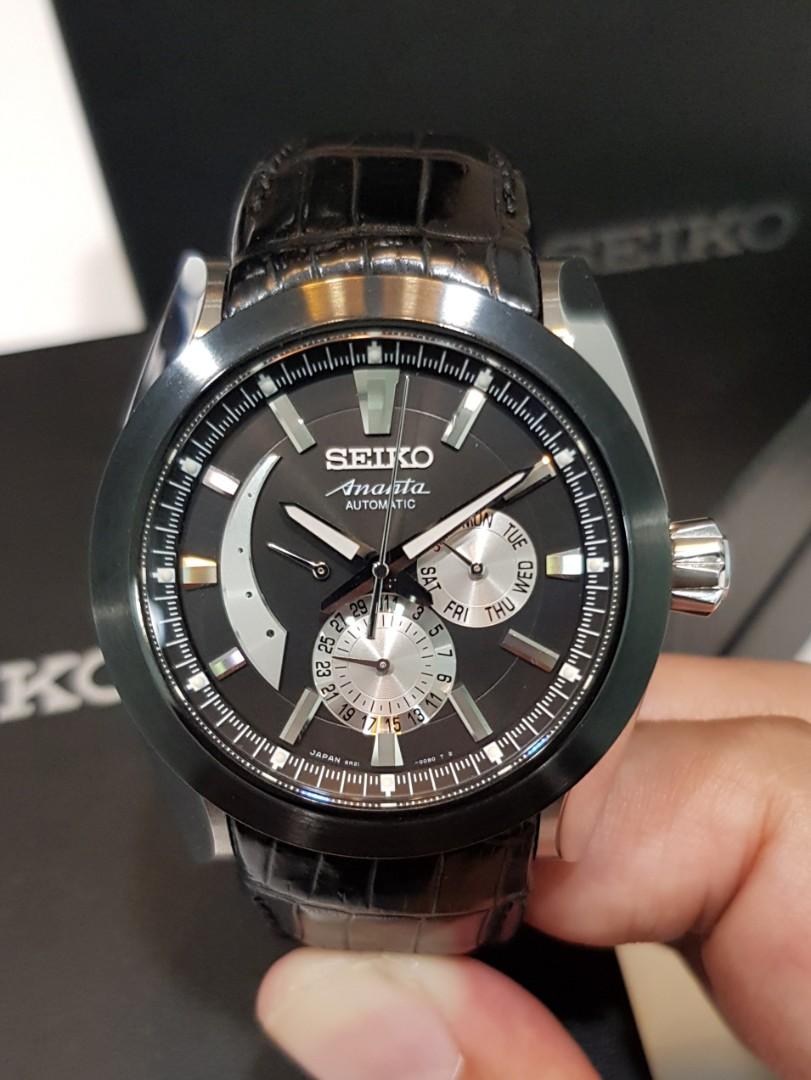 SEIKO BRIGHTZ Ananta SAEK013 8R39-00A0 automatic Used Watch black silver  date | eBay