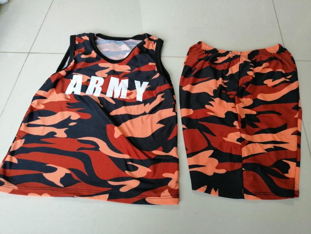 Singlet sets (Category: Babies & Kids Fashion) located in Singapore. Submitted by greykiki (Listing ID 220433256, Image 3). Description: Nice camo singlet sets for your boys. Each colour only have 1 sets.. Hurry while stock last.. Delivery can be arrange at a nominal fee...