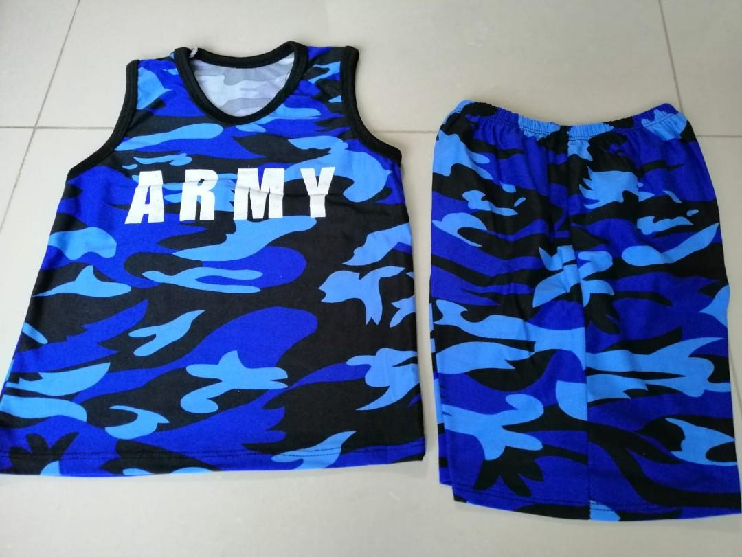Singlet sets (Category: Babies & Kids Fashion) located in Singapore. Submitted by greykiki (Listing ID 220433256, Image 4). Description: Nice camo singlet sets for your boys. Each colour only have 1 sets.. Hurry while stock last.. Delivery can be arrange at a nominal fee...