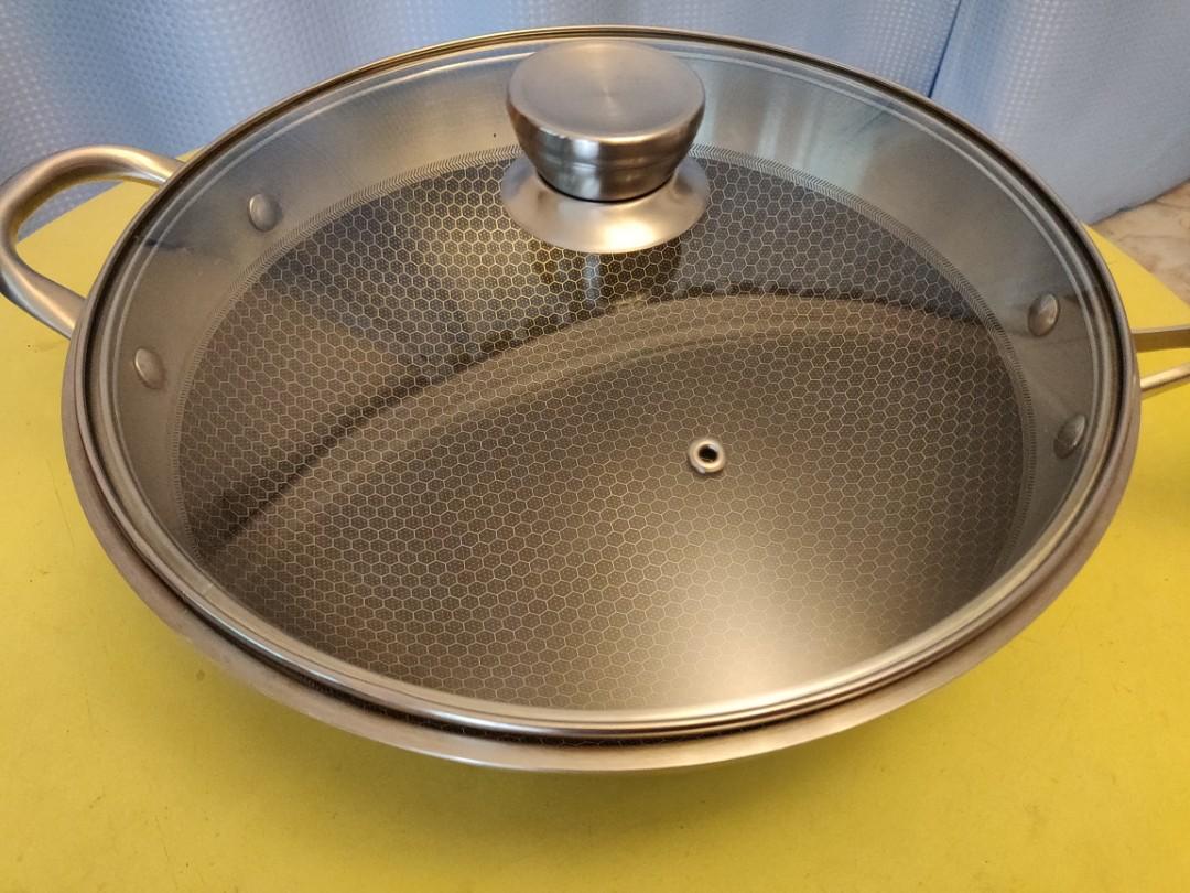 Stainless Steel Wok Ceramic coating, Furniture & Home Living