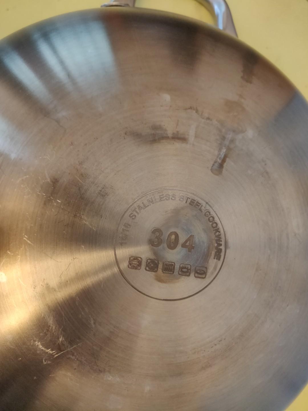 Stainless Steel Wok Ceramic coating, Furniture & Home Living