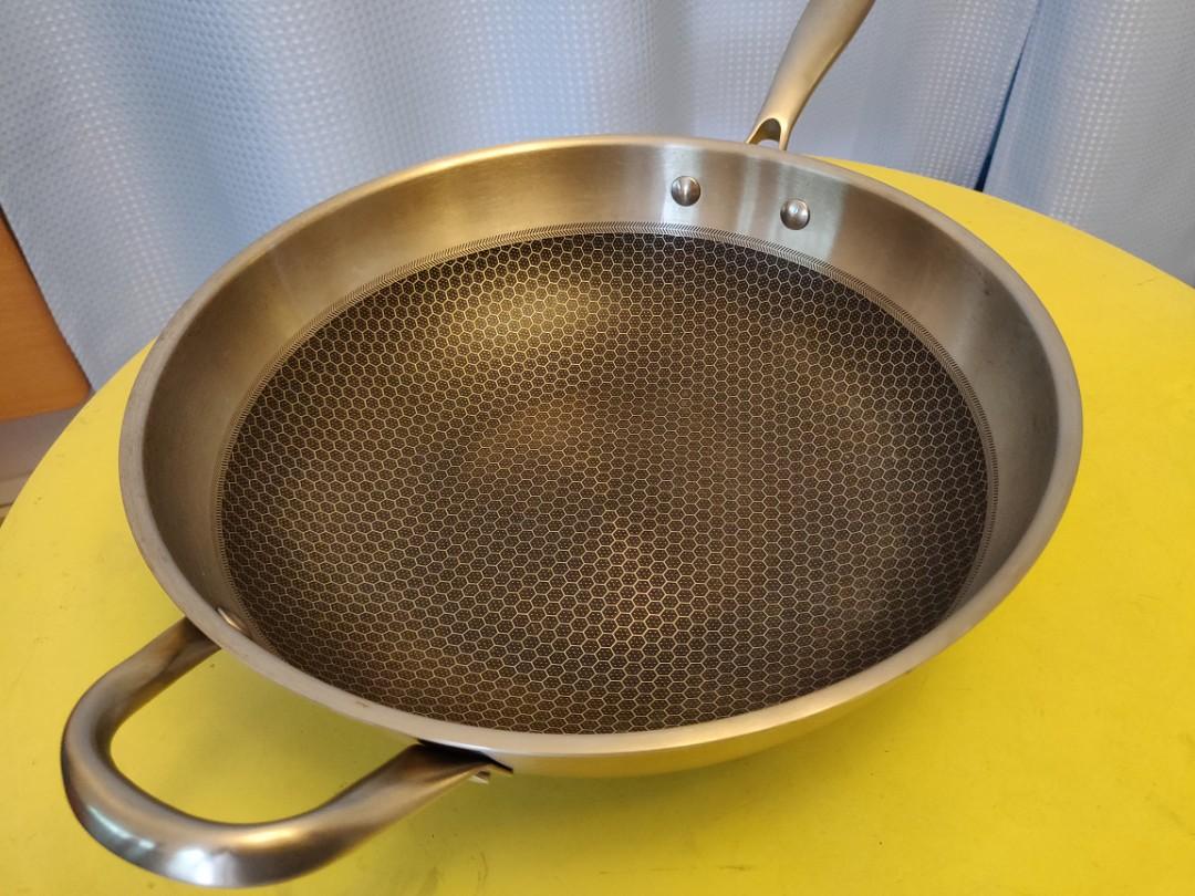 Stainless Steel Wok Ceramic coating, Furniture & Home Living
