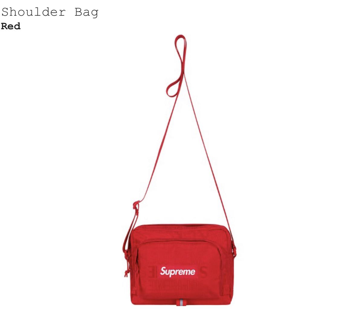 Supreme Shoulder Bag Red SS19, Men&#39;s Fashion, Bags & Wallets, Sling Bags on Carousell