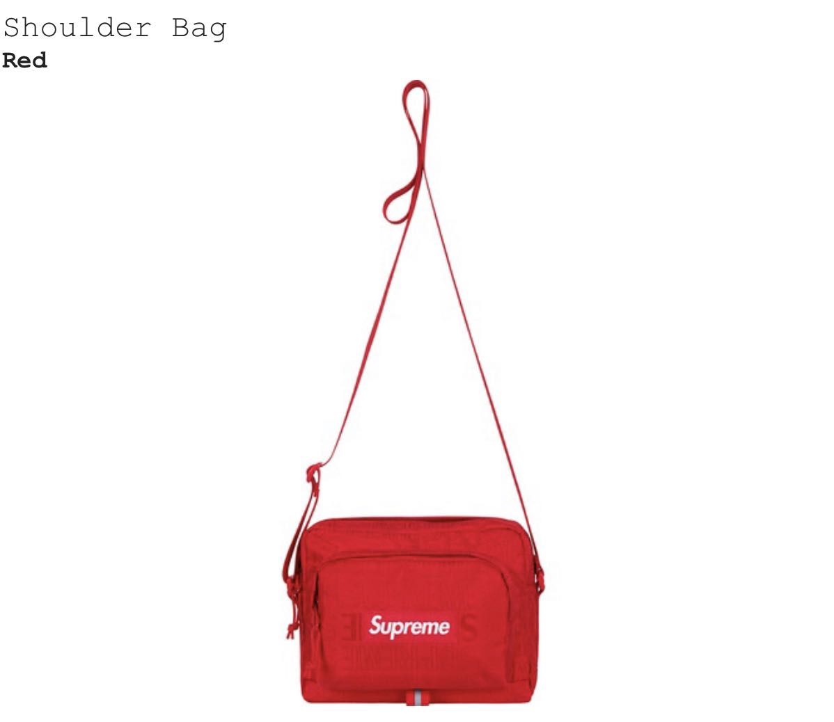 Red supreme clearance shoulder bag ss19
