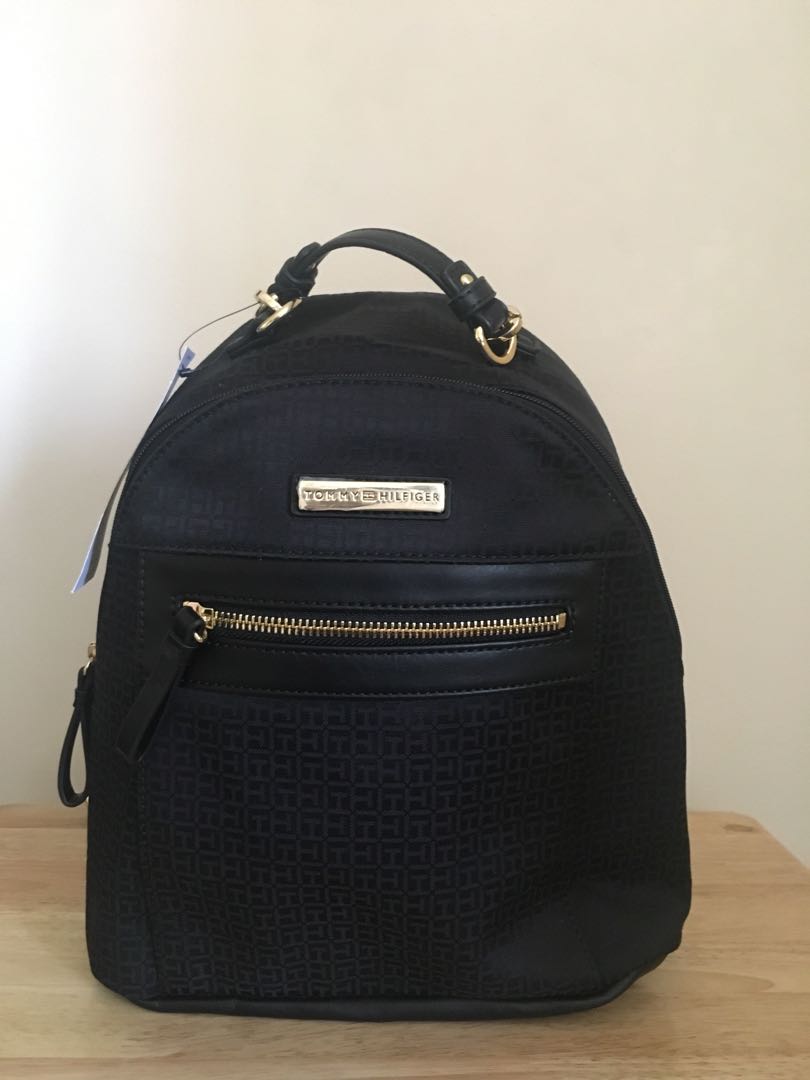 Tommy hilfiger black mini backpack outlet