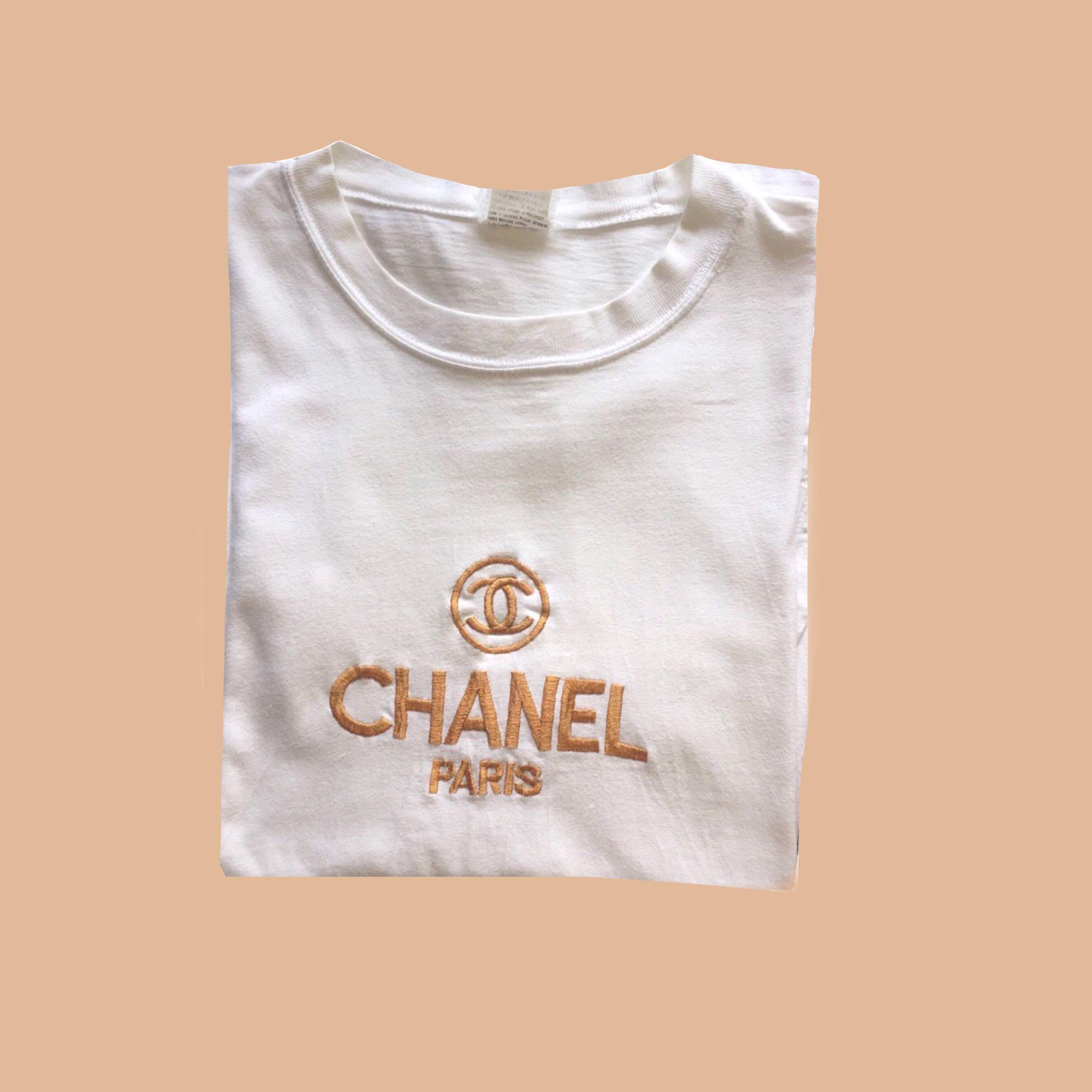 chanel embroidered t shirt