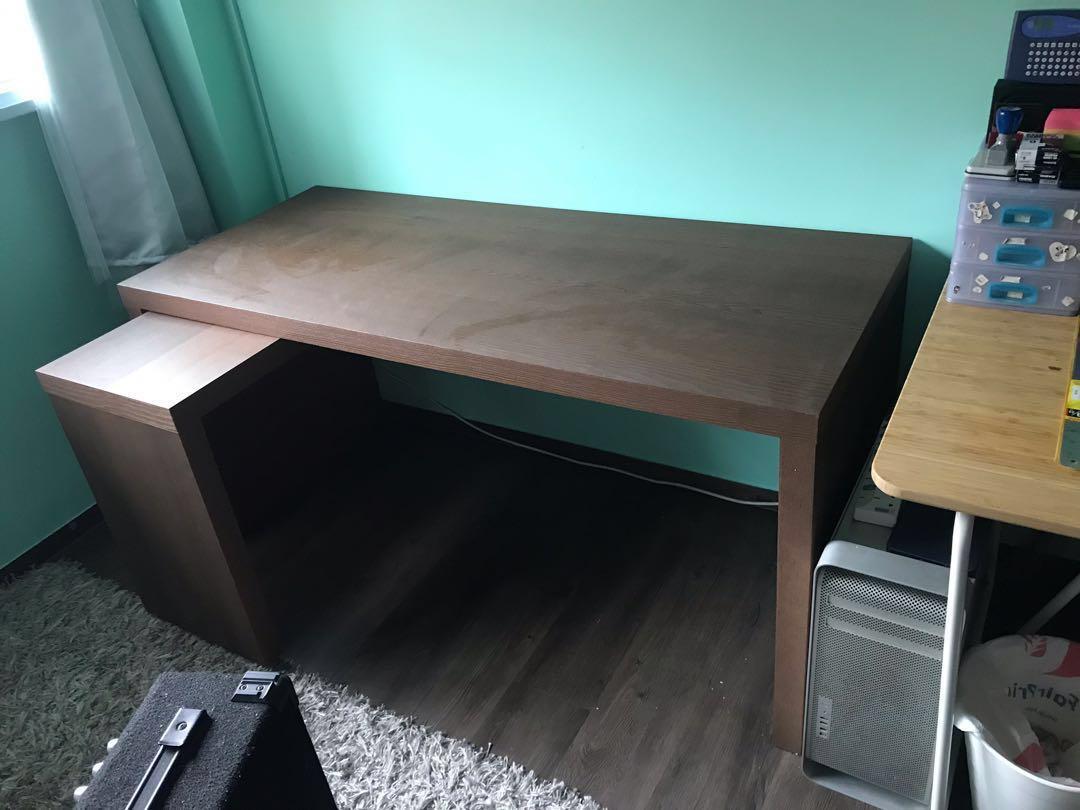 Work table ikea malm desk, Furniture & Home Living, Furniture, Tables