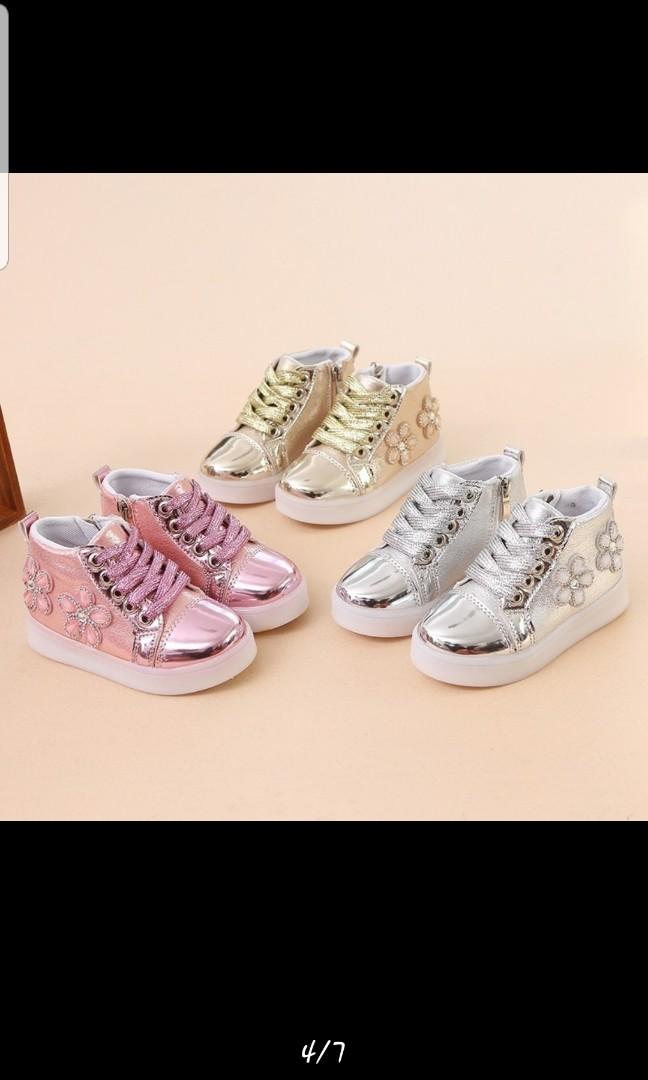 Girls metallic shoes cheap