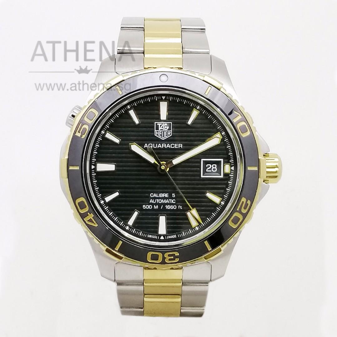 TAG HEUER TWO TONE AQUARACER 500M AUTOMATIC