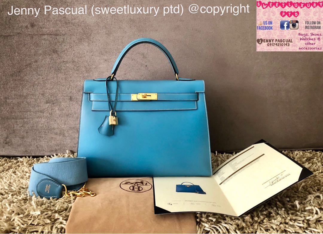 97 New Hermes Kelly32 Celeste Luxury Bags Wallets On Carousell