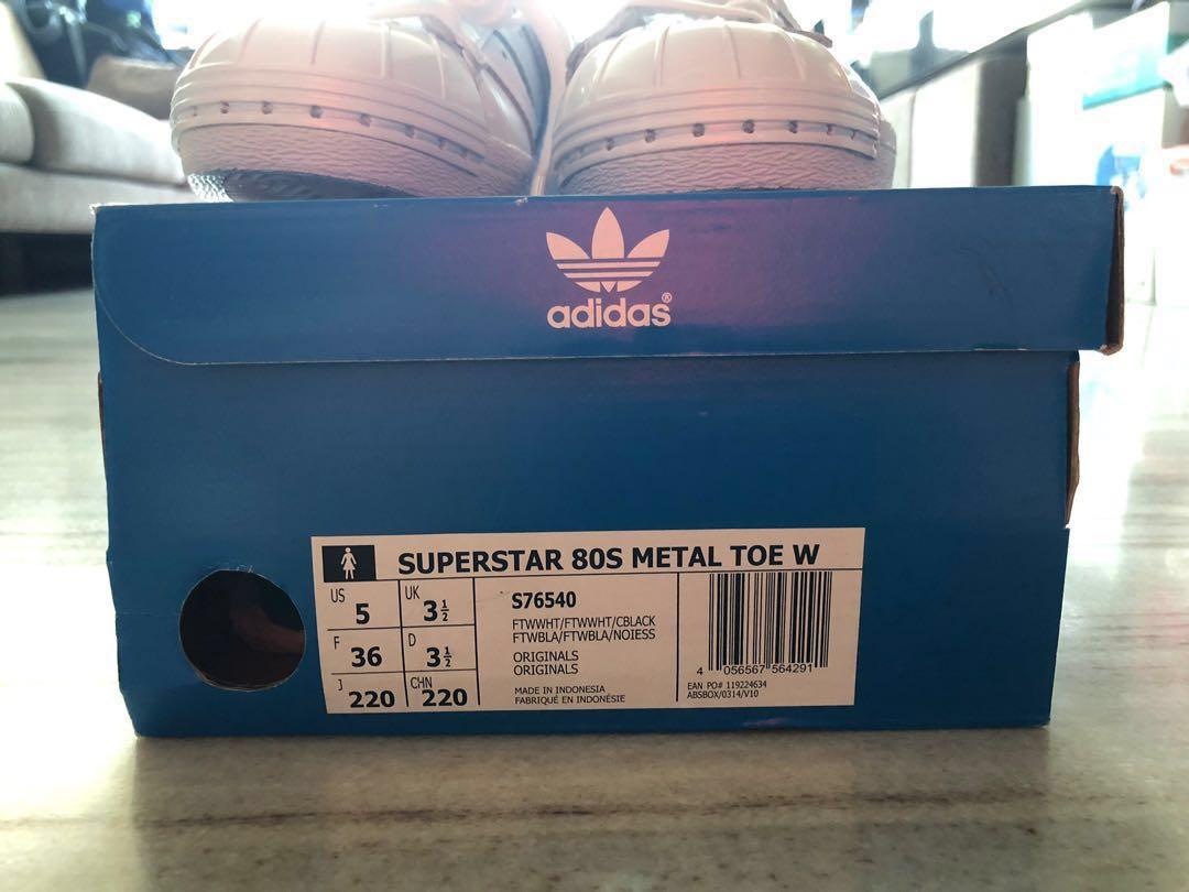 adidas originals superstar 80s metal toe mens white