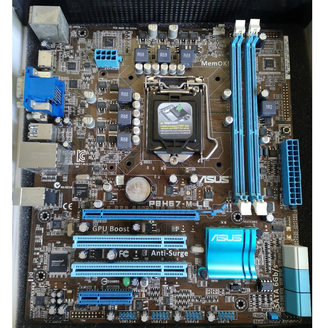 asus p8h67-m le lga 1155 intel mobo, Computers & Tech, Parts ...