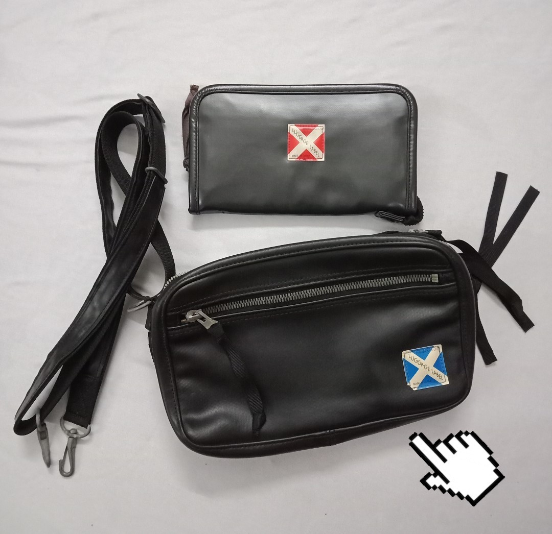 Luggage label sling bag on sale