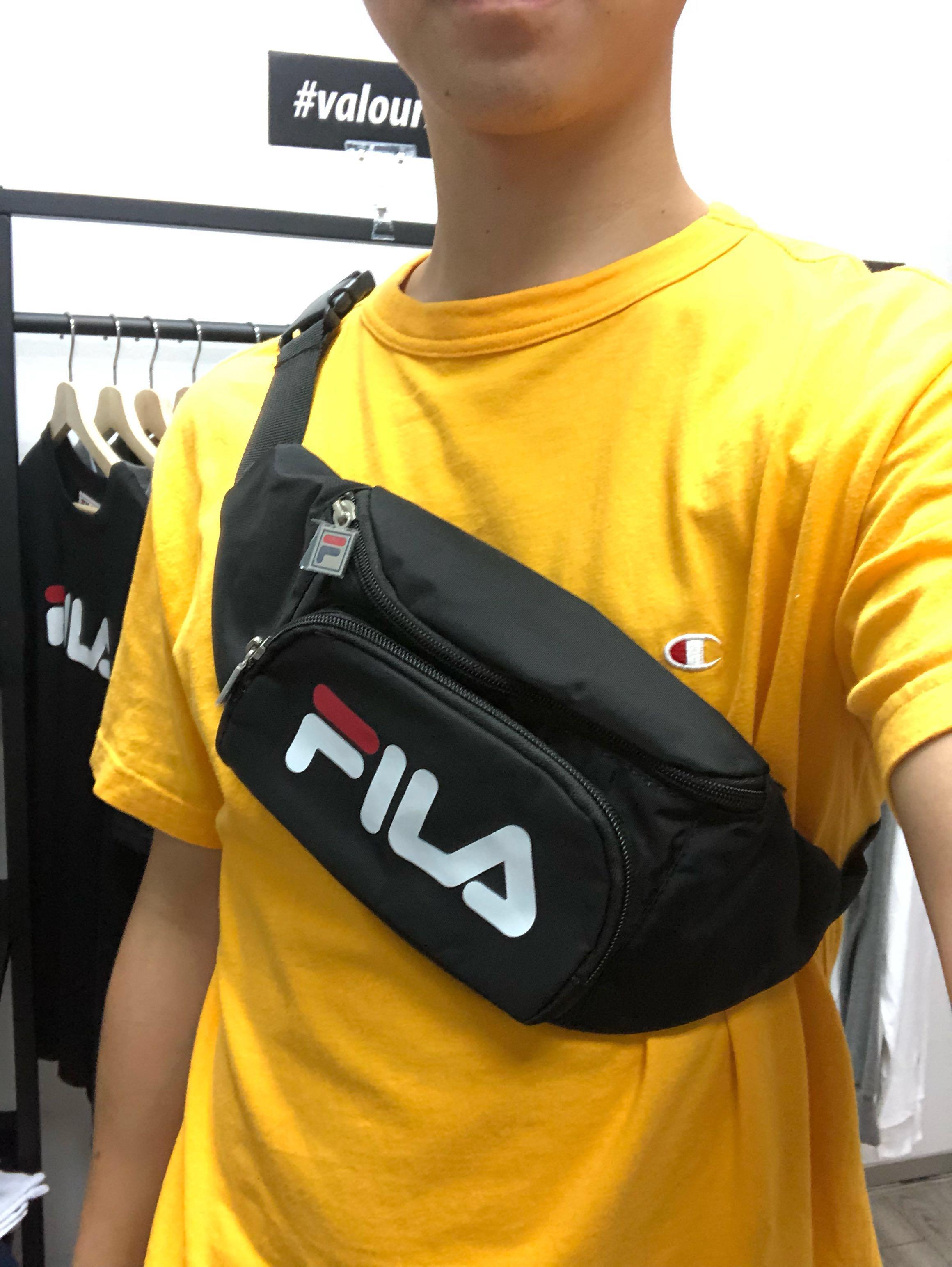 Yellow fila fanny pack shop