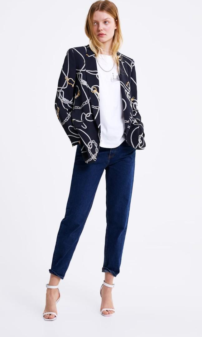 Bnwt zara chain print blazer