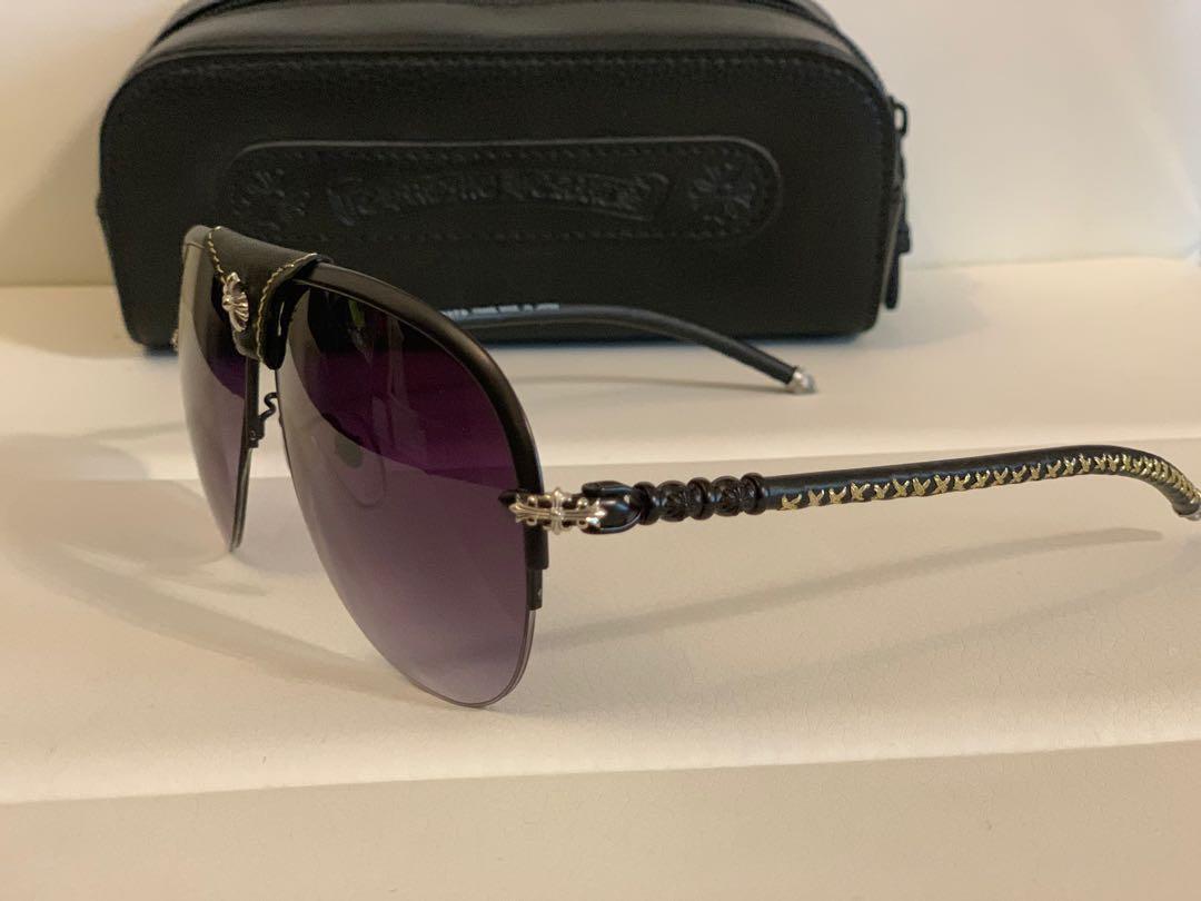 Chrome Hearts Balls Xykcher Leather Sunglass New Carl Zeiss