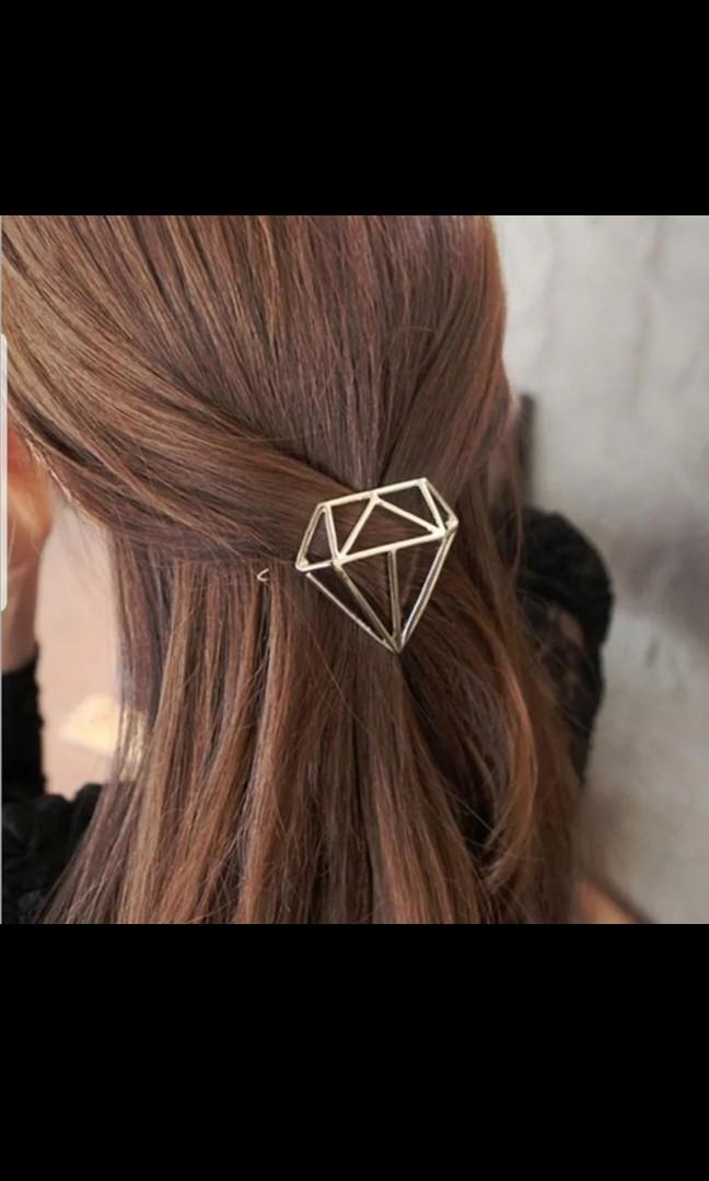 Diamond Hair Clip Barrette Hair Pin Women S Fashion Accessories