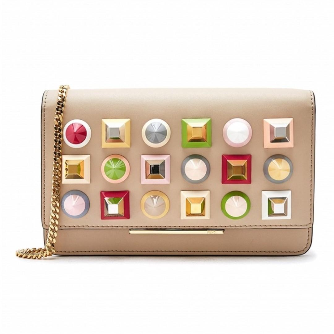 Fendi studded clutch top