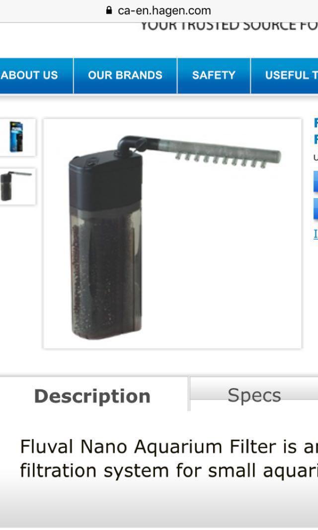 Fluval Internal Filter Pet Supplies For Fish Fish Tank Accessories On Carousell