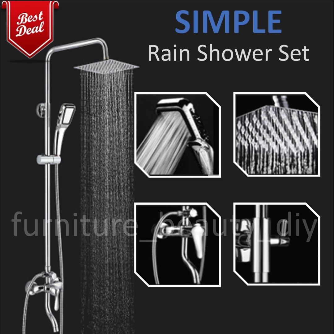 Get Wallpaper Full Set Quality Simple Rain Shower Set Best Deal In Town Furniture Others On Carousell For iPhone Free