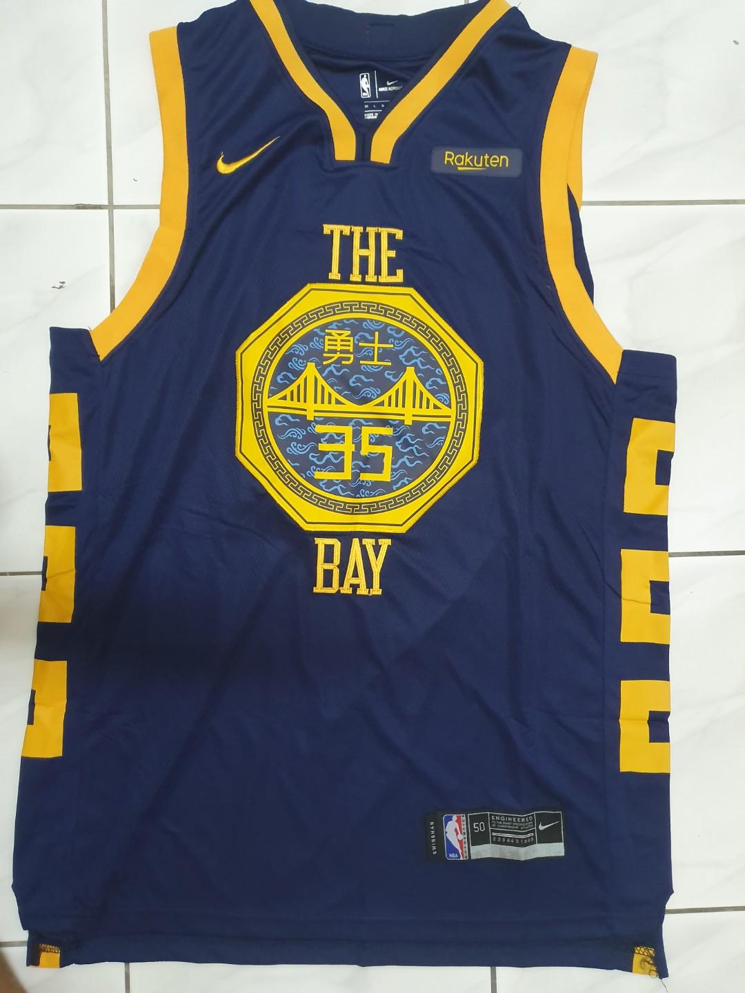 kevin durant yellow warriors jersey
