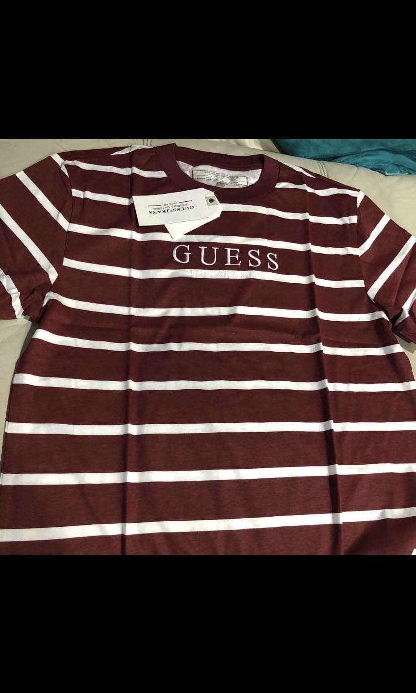 Maroon guess top shirt